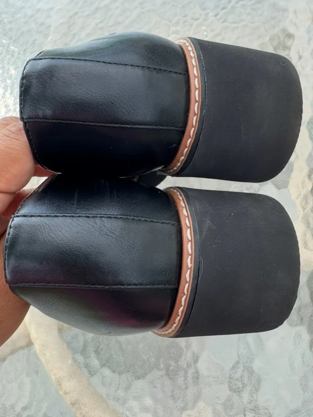 🖤 Naturalizer Cabaret Black Faux Leather Lug Sole Platform Loafers Size 9 🖤